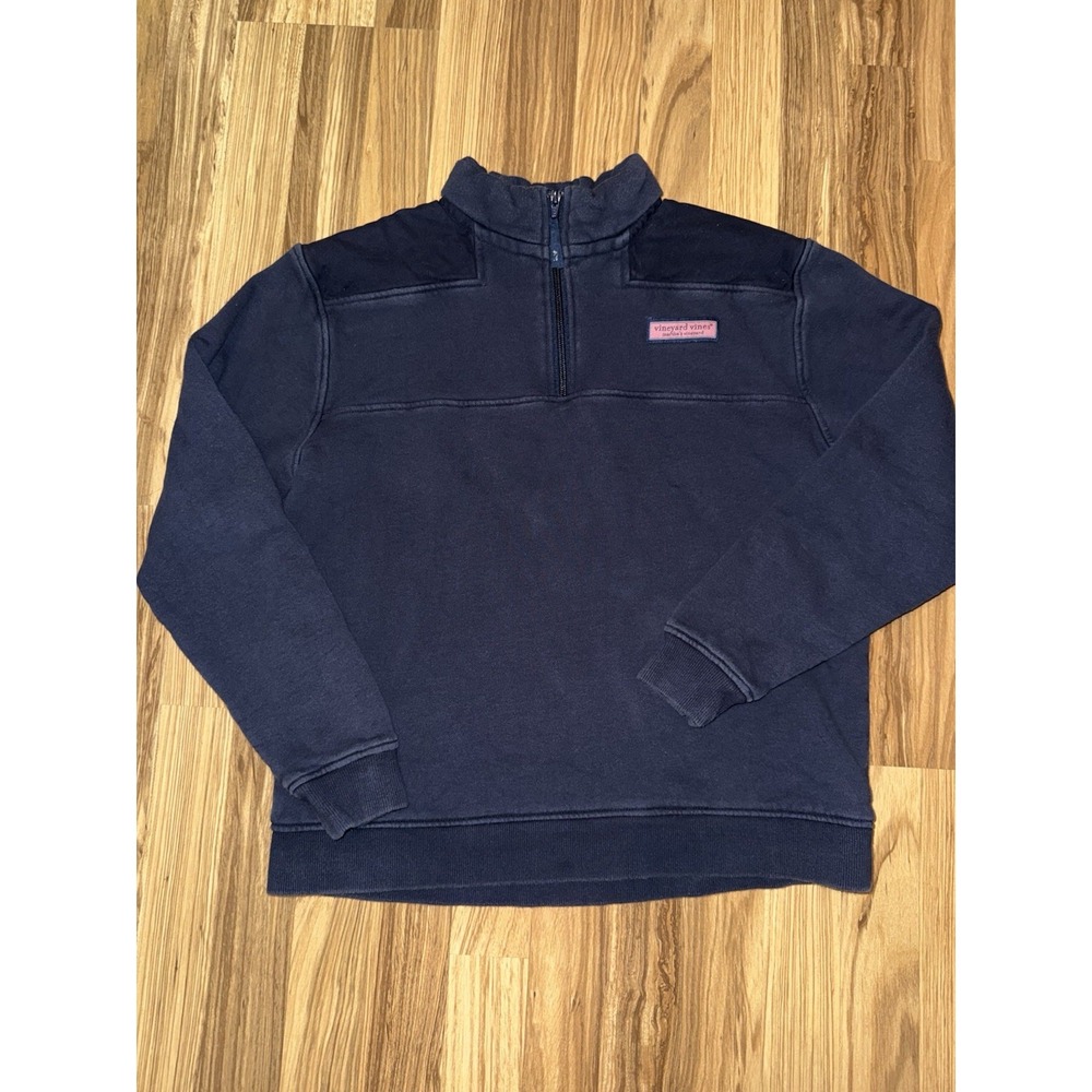 Vineyard Vines Sweater Kids Size XL Blue Long Sleeve 1/4 Zip Cotton